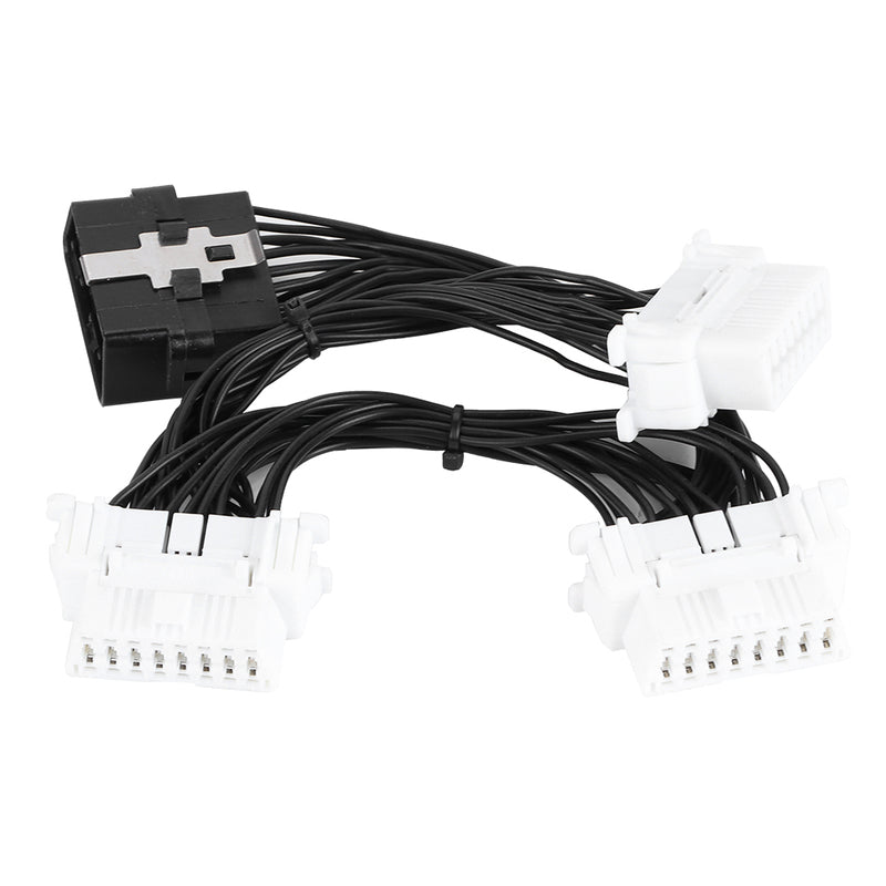 Adaptateur de connecteur de câble d'extension 16Pin OBD2 1 mâle à 3 femelle adapté pour ELM327 OBD2 16 broches ELM 327