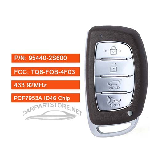 95440-2S600 5074A-FOB4F03 Hyundai Tucson 2015 Smart Remote Key 4 Buttons 433MHz PCF7953A FCC ID TQ8-FOB-4F03