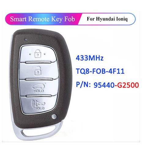 95440-G2500 95440G2500 Hyundai Ioniq Smart Keyless Remote Key 4 Button 433MHz
