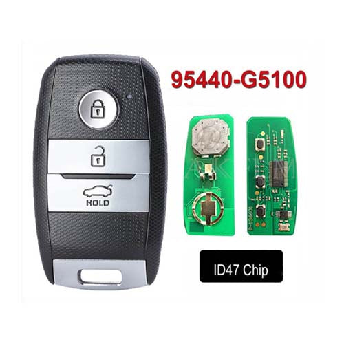 95440-G5100 95440-G5100 KIA Niro 2016 Clé à distance intelligente 3 boutons 433 MHz ID47