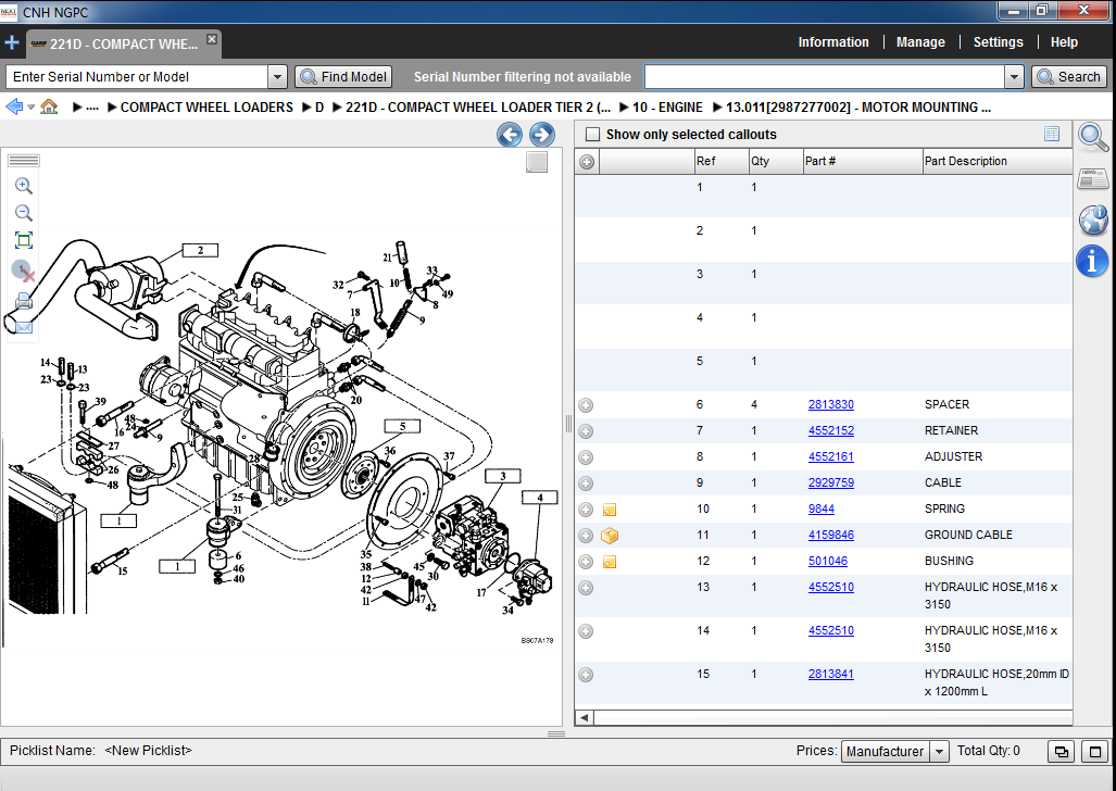 CNH NGPC Case Construction Asia Pacific EPC 2021 Parts Catalog