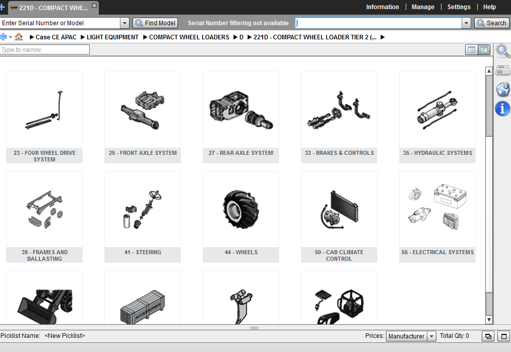 CNH NGPC Case Construction Asia Pacific EPC 2021 Parts Catalog