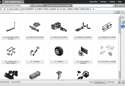 Catalogue de pièces CNH NGPC Case Construction Asia Pacific EPC 2021