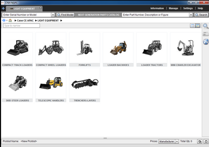 Catalogue de pièces CNH NGPC Case Construction Asia Pacific EPC 2021