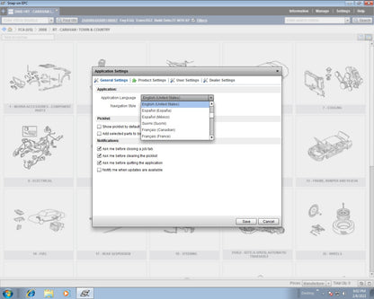 Chrysler Snap On EPC5 Parts catalog FCA  2022