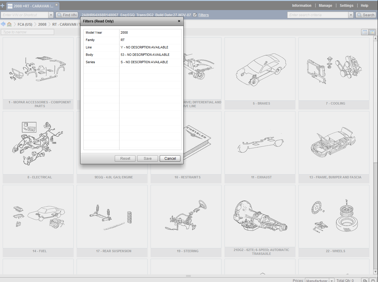 Chrysler Snap On EPC5 Parts catalog FCA  2022