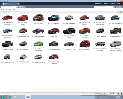 Chrysler Snap On EPC5 Parts catalog FCA  2022