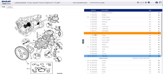 DAF Rapido RMI 2022 Online Parts Catalog  Service information