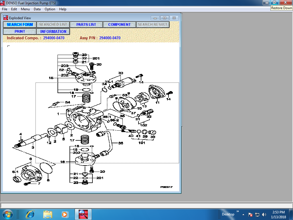 DENSO ETSI  Fuel Injection Pump ETSI Spare Parts Catalog DVD