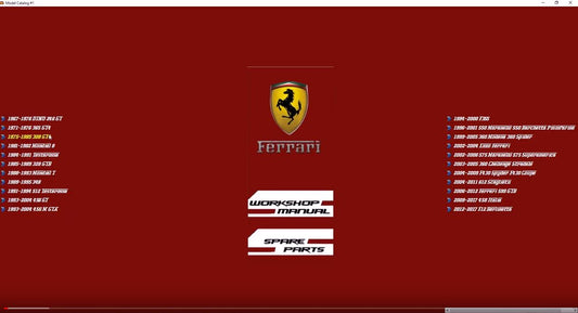 Manuel d'atelier complet Ferrari DVD 6,4 Go PDF