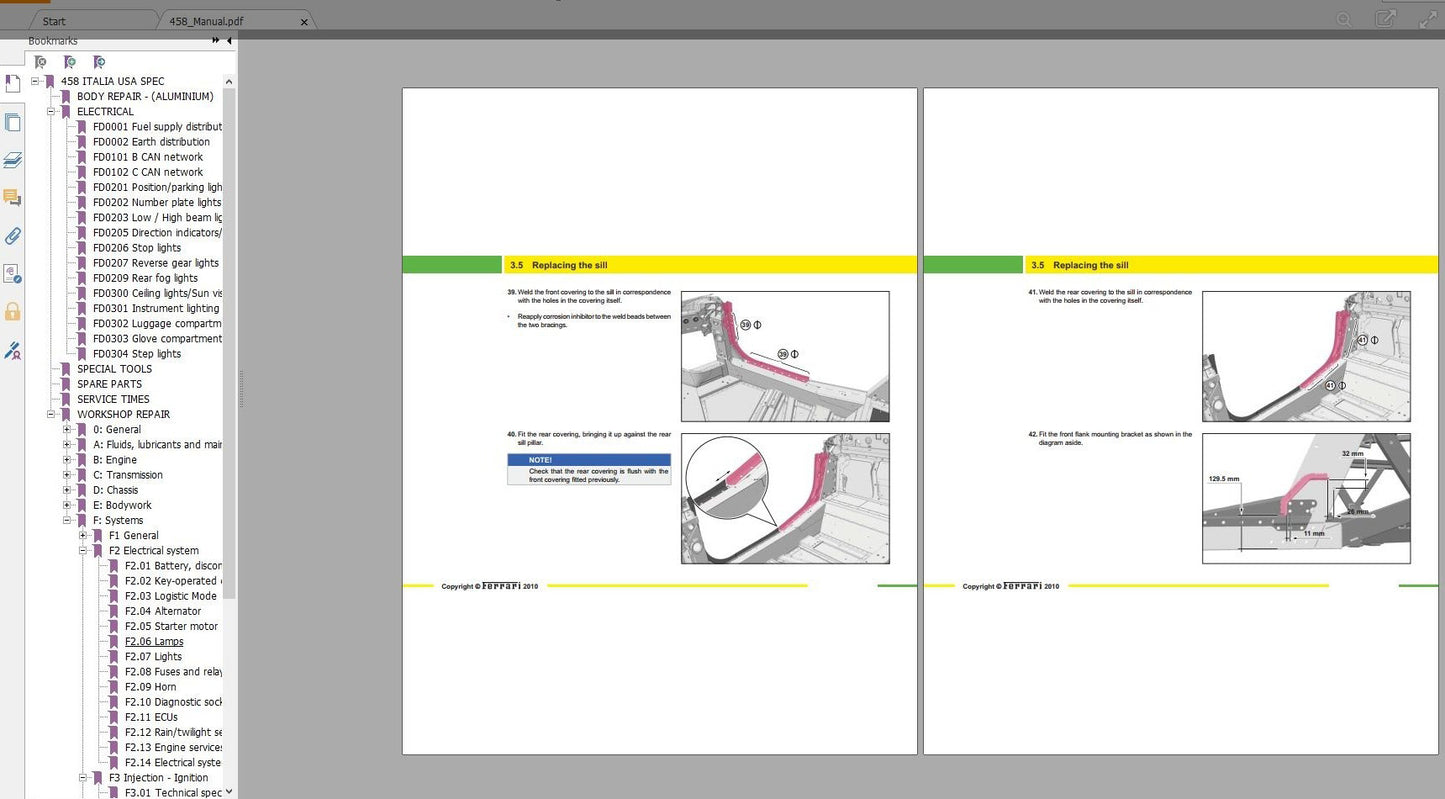 Ferrari Full Set Workshop Manual DVD 6,4Gb PDF