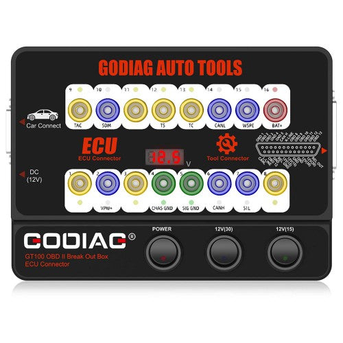 Godiag GT100 OBDII Break Out Box ECU Connector OBDII Protocol Detector Tool