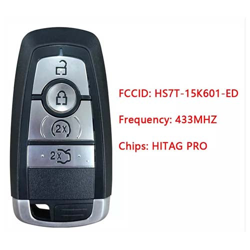 Nouvelle clé de HS7T-15K601-ED pour le transpondeur Ford Frequency 433,92 MHz FSK
