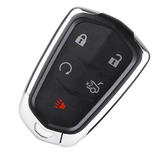 HYQ2AB, HYQ2EB Key Fob Fit for Cadillac ATS CTS XTS SRX XT5 CT6 Escalade Replacement Key Case Shell 5 Buttons Keyless Entry Remote