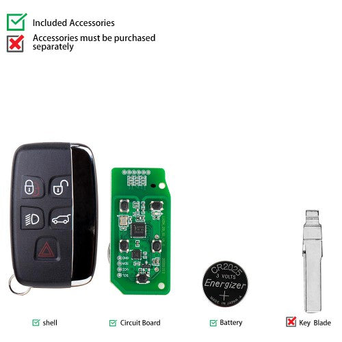 Lonsdor Smart Key for 2015 to 2018 Jaguar Land Rover 315MHz 433MHz Works with K518ISE K518S