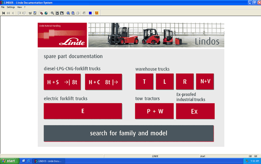 Linde Lindos Forklift Trucks EPC Parts Catalog