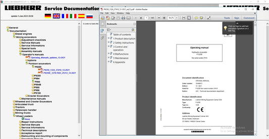 Liebherr Lidos Online Updated 01.2022 COT LBH LFR LHB LWE LWT EPC  Service Document DVD