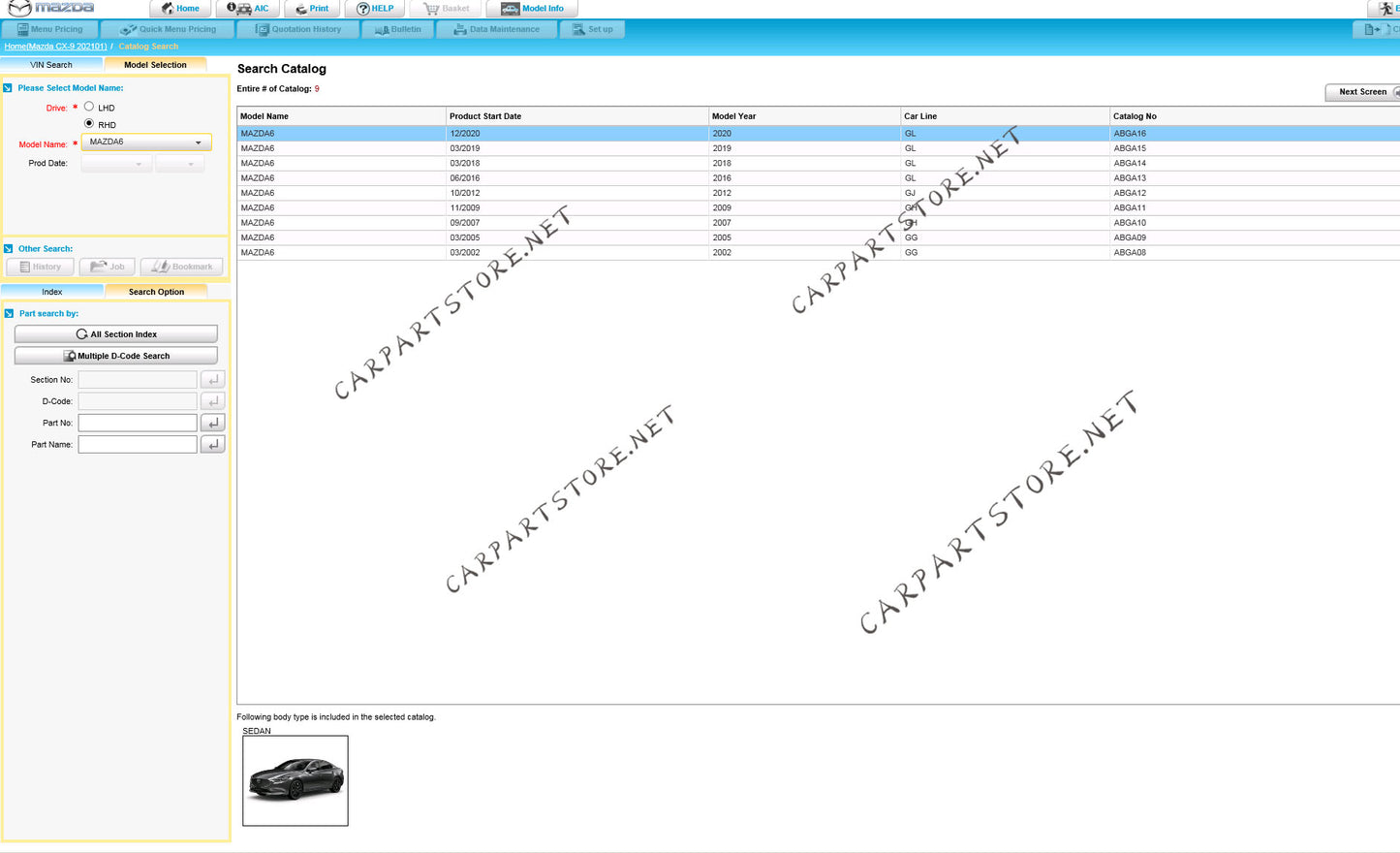 Mazda EPC 2022 EUR GEN Online Parts Catalog EPC3