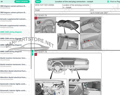 2022 Tous les manuels d'atelier Mercedes-Benz manuels de réparation en ligne schéma de câblage schéma de câblage