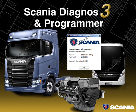 2022 V2.50.2 Scania VCI-3 VCI3 SDP3 Scanner Wifi Wireless Diagnostic Tool Supports EURO6