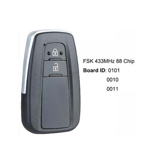 61A651-0101 carte ID 0010 0011 BA7EQ 433MHz 434MHz FSK 88 puce télécommande intelligente porte-clés pour Toyota Auris Yaris hybride RAV4