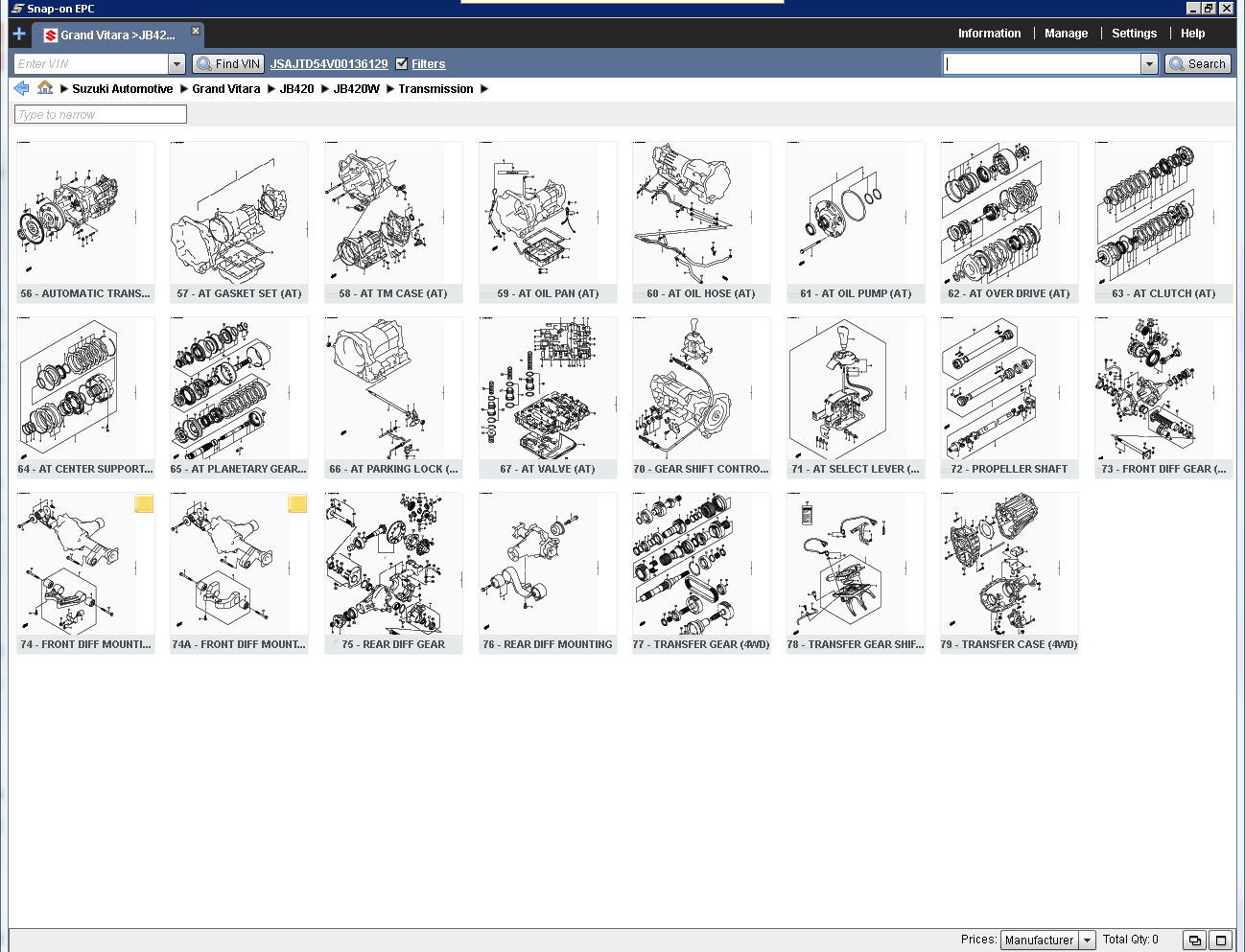Suzuki Worldwide Snapon EPC 2024 Parts Catalog Online Car Parts