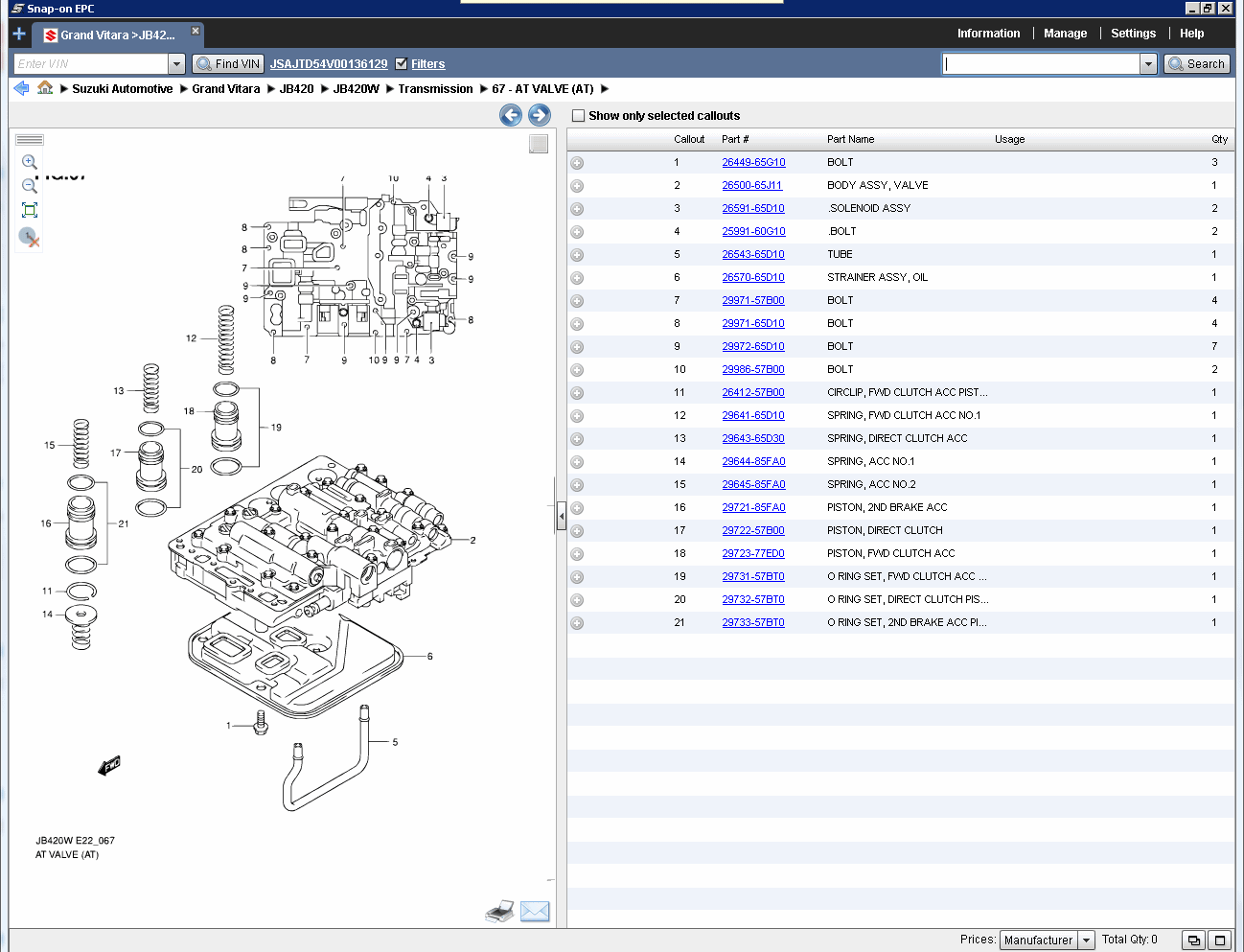 Suzuki Worldwide Snap-on EPC 2024 Parts Catalog