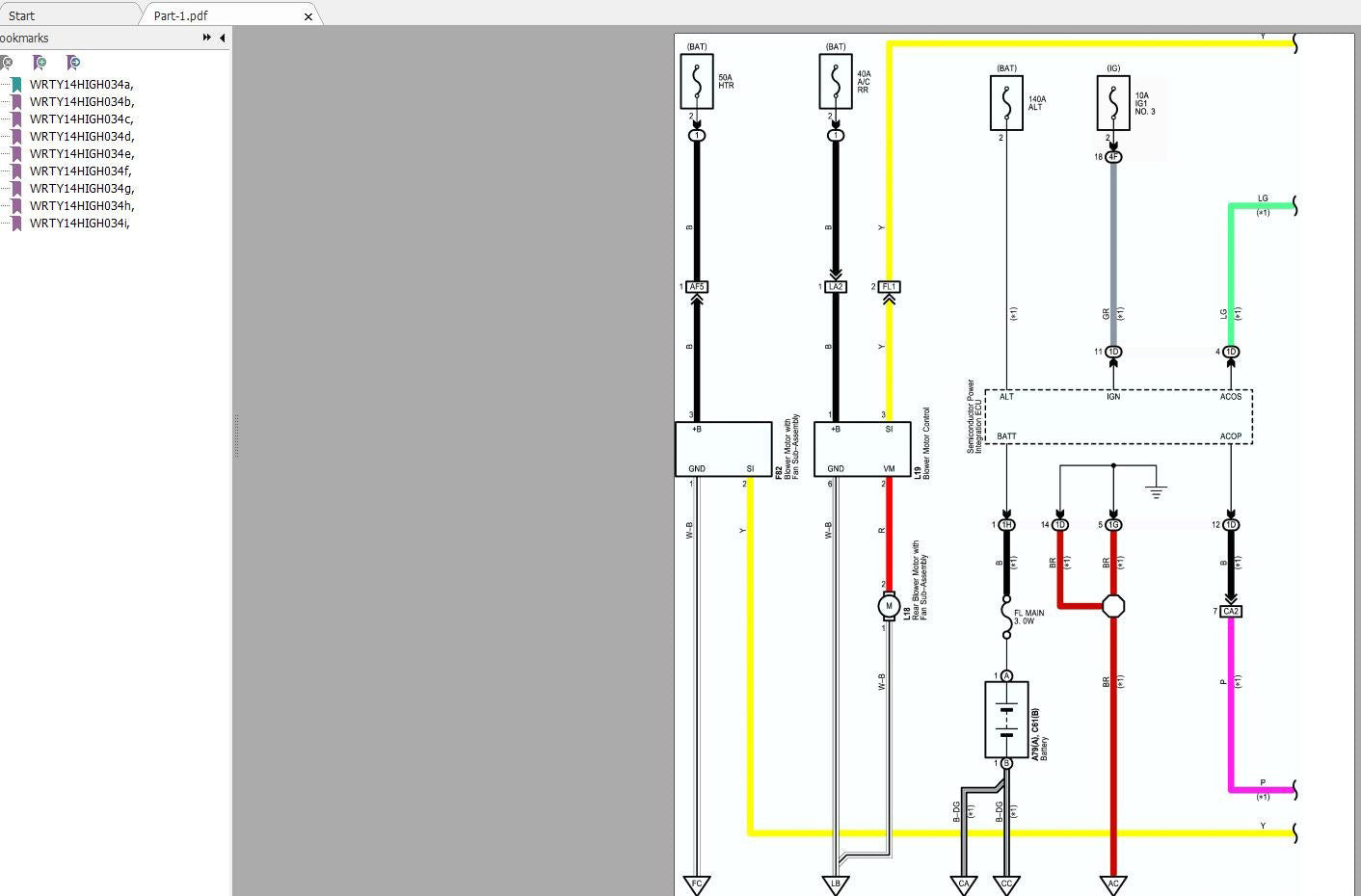 Toyota Highlander GSIC 2014-2018 Electrical Wiring Diagram Workshop Manual