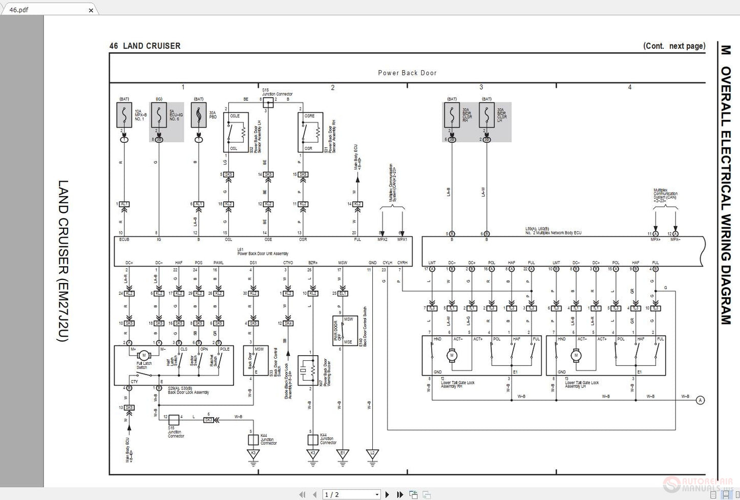 Toyota Land Cruiser GSIC Workshop New Updated Wiring Diagram