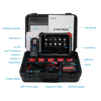 XTOOL X-100 X100 PAD2 Pro Diagnostic Tool key programmer Full Version with VW 4th/5th Immobilizer and Odometer adjustmen