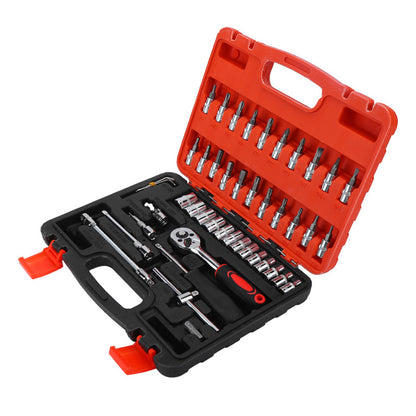 46 Pcs Portable Auto Repair Tool Kit Case Home Garage Mechanics Tool For Bicycles Electric Cars Motorcycles Cars Maintenance