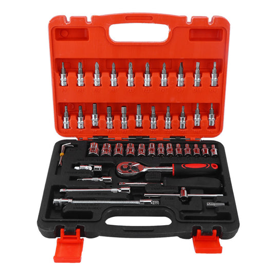 46 Pcs Portable Auto Repair Tool Kit Case Home Garage Mechanics Tool For Bicycles Electric Cars Motorcycles Cars Maintenance