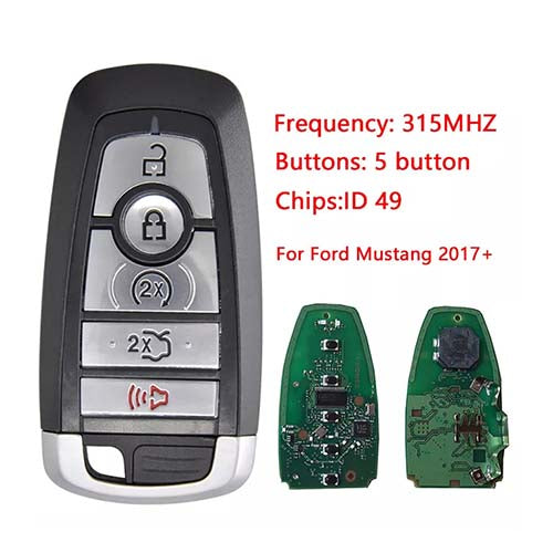 ford mustang key 2017 Clé à distance intelligente à 5 boutons 315mhz ID49
