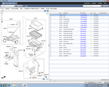 HYUNDAI GLOBAL Snap On EPC 5 Spare Parts Catalog 2020-2022