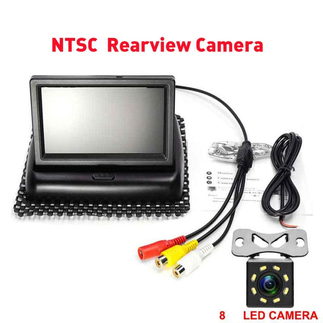 4.3 HD Foldable Car Rear View Monitor Reversing LCD TFT Display Night Vision Backup Rearview Camera PAIL NTSC for Vehicle