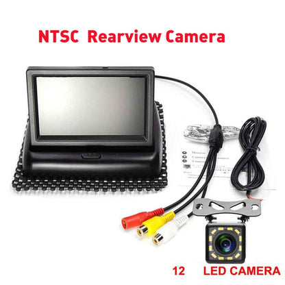 4.3 HD Foldable Car Rear View Monitor Reversing LCD TFT Display Night Vision Backup Rearview Camera PAIL NTSC for Vehicle