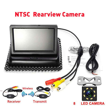 4.3 ''HD pliable voiture vue arrière moniteur inversion LCD TFT affichage Vision nocturne sauvegarde caméra de recul PAIL/NTSC pour véhicule