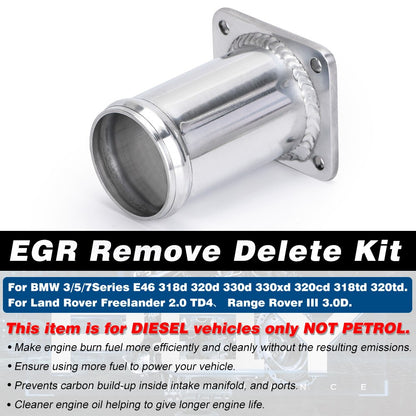 EGR Remove Delete Kit Valve Blanking Bypass Plate Block Off For BMW 3 5 7Series E46 318d 320d 330d 330xd 320cd 318td 320td EGR07